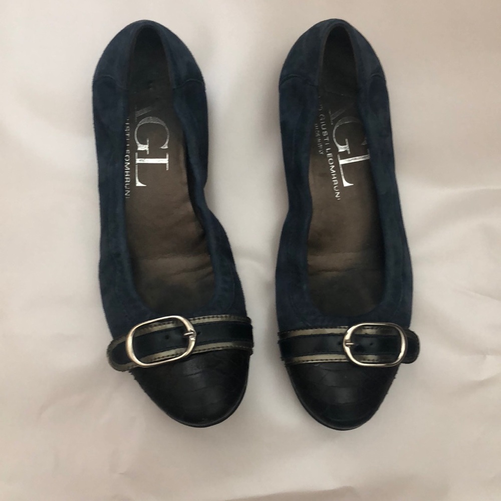 AGL BLUE SUEDE FLATS